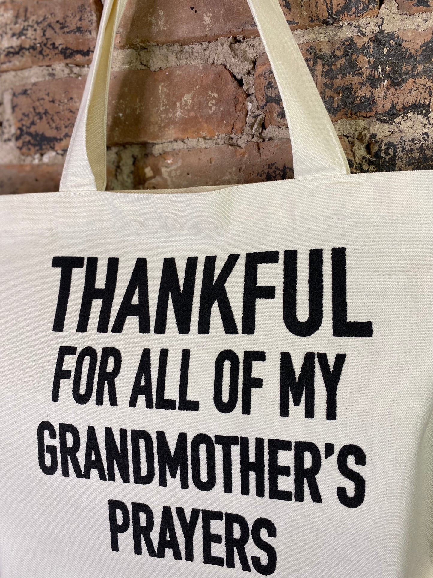 “THANK THE WORLD FOR GRANDMA” DOUBLE SIDED TOTE BAG