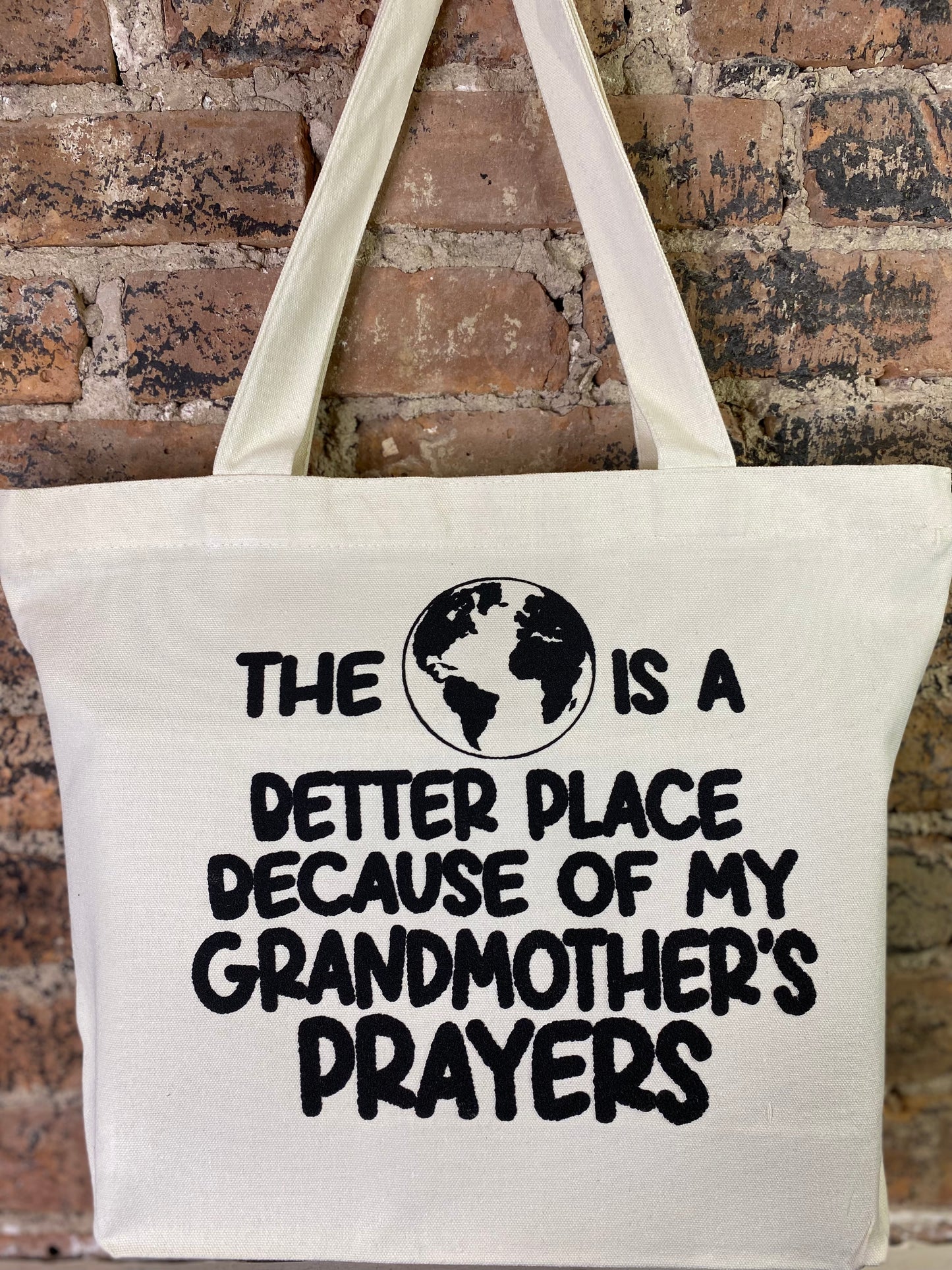 “THANK THE WORLD FOR GRANDMA” DOUBLE SIDED TOTE BAG