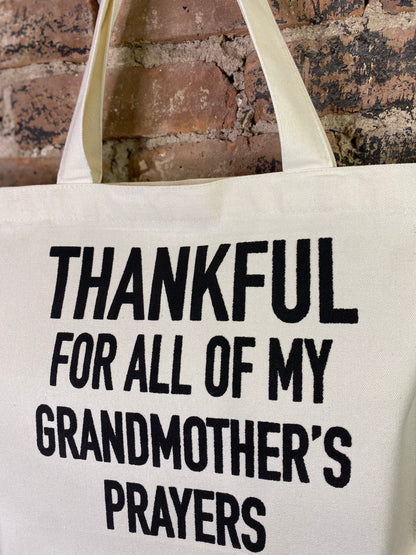 “THANK THE WORLD FOR GRANDMA” DOUBLE SIDED TOTE BAG