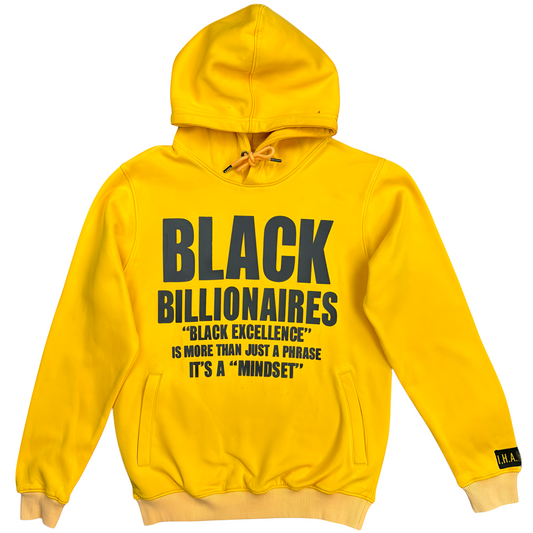 “BLACK BILLIONAIRES” 3D HOODIE (MUSTARD YELLOW/ BLACK)