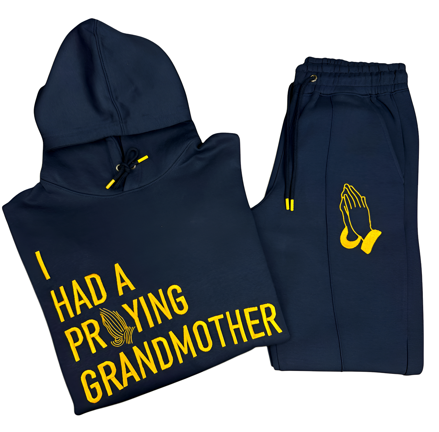 “GRANDMA’S LOVE” SWEATSUIT (NAVY BLUE/YELLOW)