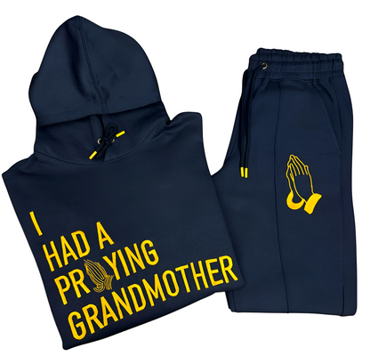 “GRANDMA’S LOVE” SWEATSUIT (NAVY BLUE/YELLOW)