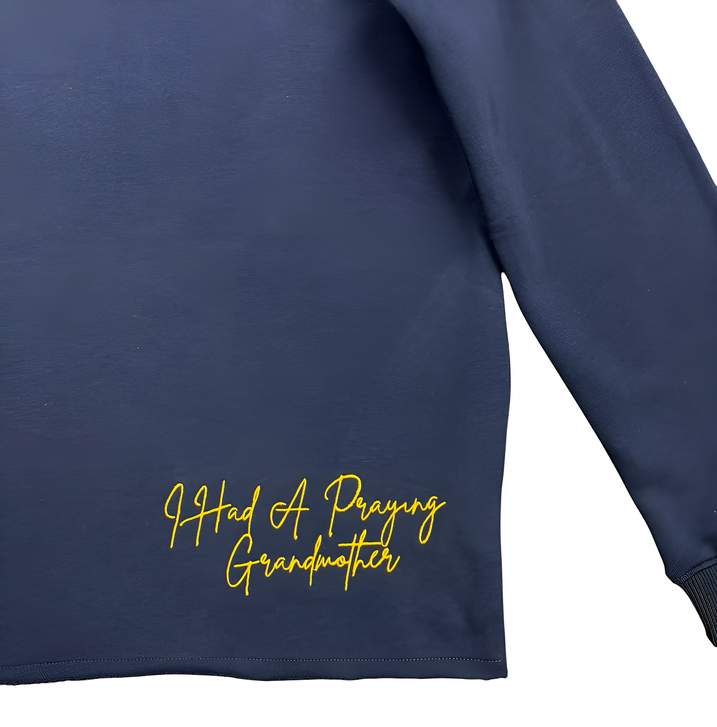 “LOVE IS” HOODIE (NAVY BLUE & YELLOW)