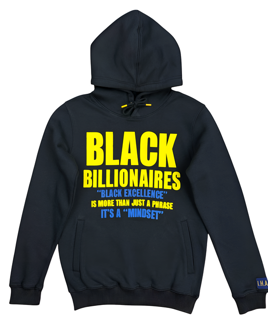 "BLACK BILLIONAIRES" 3D HOODIE (BLUE/YELLOW)