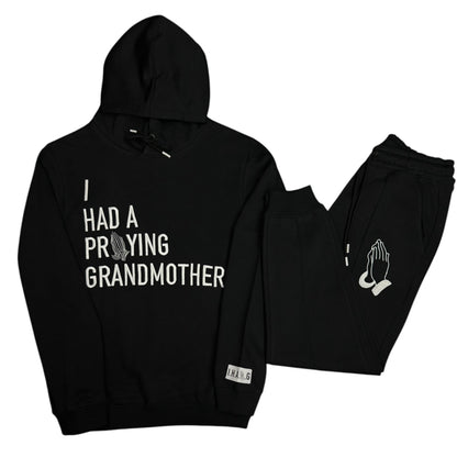 “GRANDMA’S LOVE” SWEATSUIT (BLACK/WHITE)