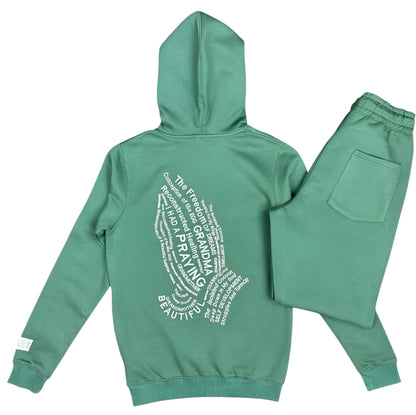 “GRANDMA’S LOVE” SWEATSUIT (ARMY GREEN)