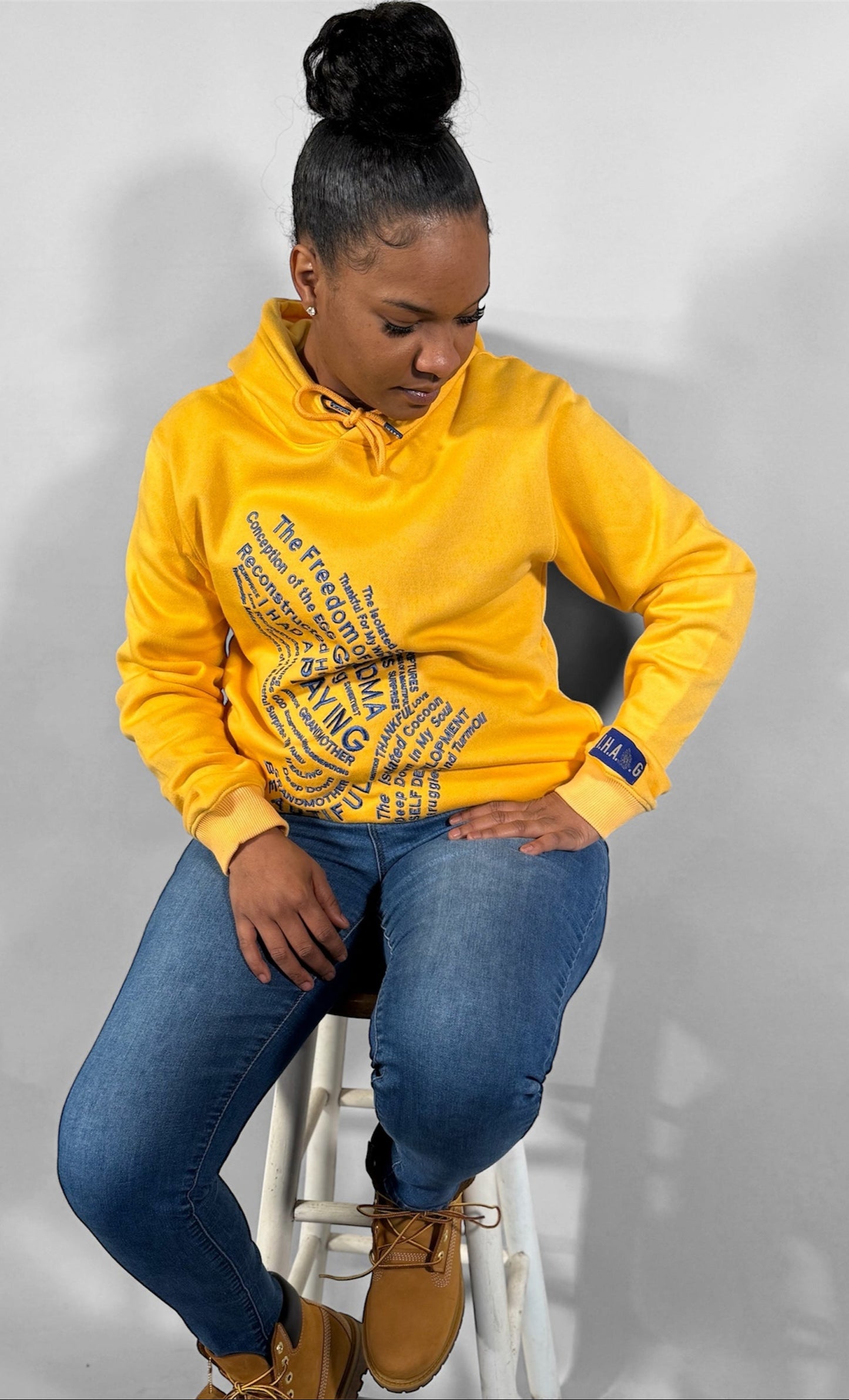 "FATHER I THANK YOU” HOODIE - (YELLOW/BLUE) LIMITED EDITION