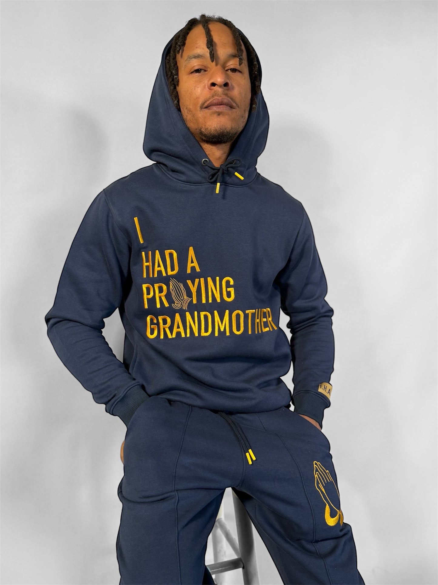 “GRANDMA’S LOVE” SWEATSUIT (NAVY BLUE/YELLOW)